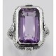 5.5 Carat Amethyst Filigree Ring - Sterling Silver - FR-1011-AM