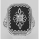 Victorian Style Black Onyx and Diamond Filigree Ring Sterling Silver - FR-1168-O