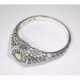Peridot Filigree Ring - Sterling Silver - FR-117-P