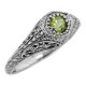 Peridot Filigree Ring - Sterling Silver - FR-117-P