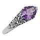 Amethyst Filigree Ring - Sterling Silver - FR-127-AM