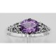 Amethyst Filigree Ring - Sterling Silver - FR-127-AM