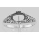 Oval 6mm x 8mm Semi Mount Filigree Ring - Sterling Silver - FR-127-SEMI