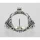 Art Deco Semi Mount Filigree Ring will hold 11x14mm - Sterling Silver - FR-14-SEMI