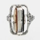 Cameo / Onyx w/ Diamonds Filigree Wagon Wheel Design Flip Ring - Sterling Silver - FR-239-SH-O