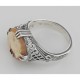 Antique Style Hand Carved Italian Shell Cameo Ring - Sterling Silver - FR-423-SH