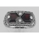 Art Deco Style Genuine Red Garnet Filigree Ring - Sterling Silver - FR-475-G