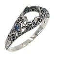 Semi Mount 6mm Filigree Ring Sapphire Gems Sterling Silver