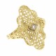 Lovely Victorian Style Filigree Ring w/ Diamond - 14kt Yellow Gold - FR-767-YG