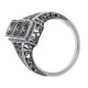 Classic Art Deco Style Ring - Semi Mount Sterling Silver - FR-817-SEMI