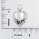Sterling Silver Heart Locket Engravable - 4 Photo Small Clover - HP-6392-P