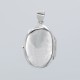 Fresh Water Mother of Pearl Oval Locket Pendant - Sterling Silver - HP-6458