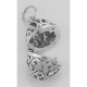 Sterling Silver Egg Filigree Aromatherapy Locket Pendant - HP-1188