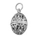 Sterling Silver Egg Filigree Aromatherapy Locket Pendant - HP-1188