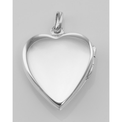 Heart Shaped Cat Sterling Silver Locket Pendant - HP-142