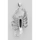 Scorpion Pendant - Onyx / Carnelian - Scorpio - Sterling Silver - HP-150