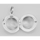 Cute Round Sterling Silver Locket - Engravable - HP-302