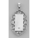 Antique Style Marcasite and Purple Mother of Pear Pendant - Sterling Silver - HP-503