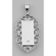 Red Coral Marcasite Pendant - Vintage Style - Sterling Silver - HP-505