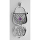 Sterling Silver Amethyst Purse Pendant / Pillbox - HP-59-AM