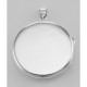 Sterling Silver Round Art Nouveau Style Locket - Large - HP-6117