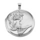 Sterling Silver Round Art Nouveau Style Locket - Large - HP-6117