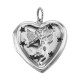 Cherub Heart Sterling Silver Locket Pendant with Blue CZs - HP-6307-BLUE
