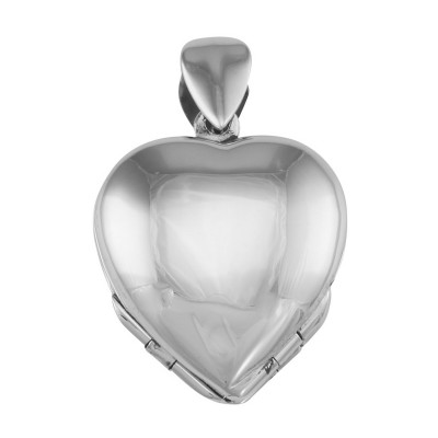 Sterling Silver Heart Locket Engravable - 4 Photo Small Clover - HP-6392-P