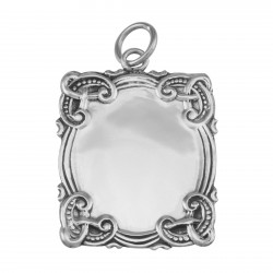 Beautiful Victorian Style Stamp Box Pendant - Sterling Silver