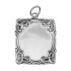 Beautiful Victorian Style Stamp Box Pendant - Sterling Silver - Engravable - HP-6579