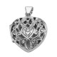 Antique Style Scroll Design Filigree Heart Locket - HP-70