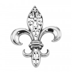 Filigree Fleur de Lis Pendant - Sterling Silver