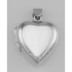 Vintage Style Interlocking Heart Locket Pendant In Fine Sterling Silver - HP-78
