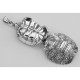 Large Turtle Locket Box Pendant - Tortoise - Sterling Silver - HP-9063