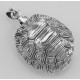 Large Turtle Locket Box Pendant - Tortoise - Sterling Silver - HP-9063