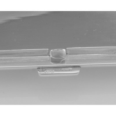 Fine Italian Made Business Card Case w/ Push Button Closure - Sterling Silver - I-705