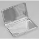 Fine Italian Made Business Card Case w/ Push Button Closure - Sterling Silver - I-705