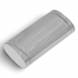 Two Compartment Handmade Italian Oval Tubular Shaped Sterling Silver Pillbox