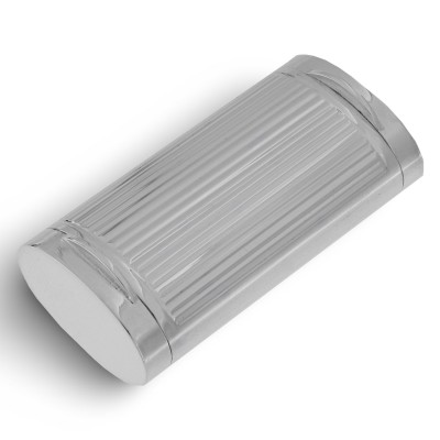 Two Compartment Handmade Italian Oval Tubular Shapes Sterling Silver Pillbox - IT-134