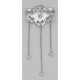 Antique Style Cherub Chatelaine Pin / Brooch - Sterling Silver - J-153