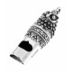 Antique Style Highly Detailed Owl Whistle Pendant - Sterling Silver - J-347