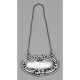 Blank Liquor Decanter Label / Tag - Sterling Silver - LL-400