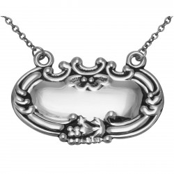 Blank Liquor Decanter Label / Tag - Sterling Silver