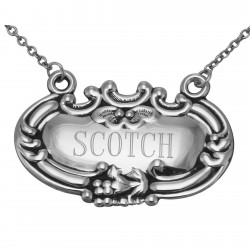 Scotch Liquor Decanter Label / Tag - Sterling Silver
