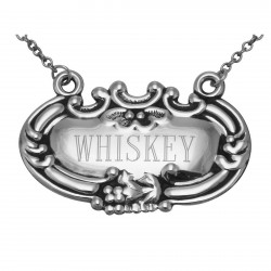 Whiskey Liquor Decanter Label / Tag - Sterling Silver