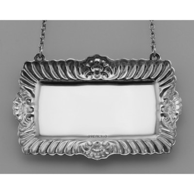 Bourbon Liquor Decanter Label / Tag - Sterling Silver - LL-506