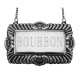 Bourbon Liquor Decanter Label / Tag - Sterling Silver - LL-506