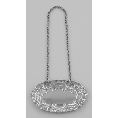 Brandy Liquor Decanter Label / Tag - Sterling Silver - LL-607