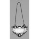 Blank Liquor Decanter Label / Tag Heart Shape Style - Sterling Silver - LL-700