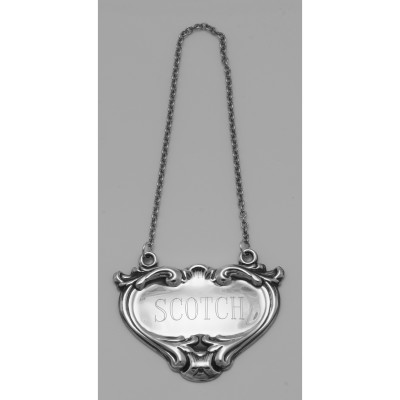 Scotch Liquor Decanter Label / Tag - Sterling Silver - LL-702